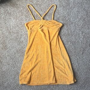 Divided Mustard Yellow Mini Dress
